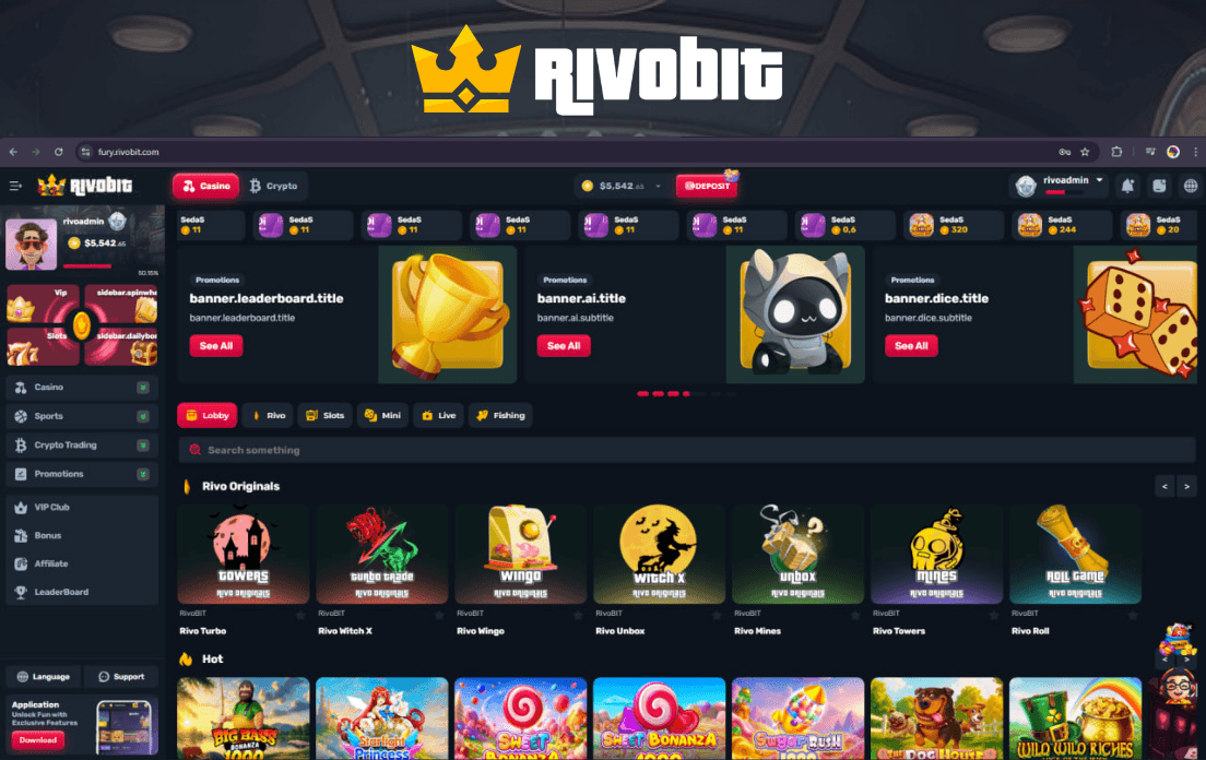RivoBit – Advanced Crypto Casino & Gaming Platform Source Code