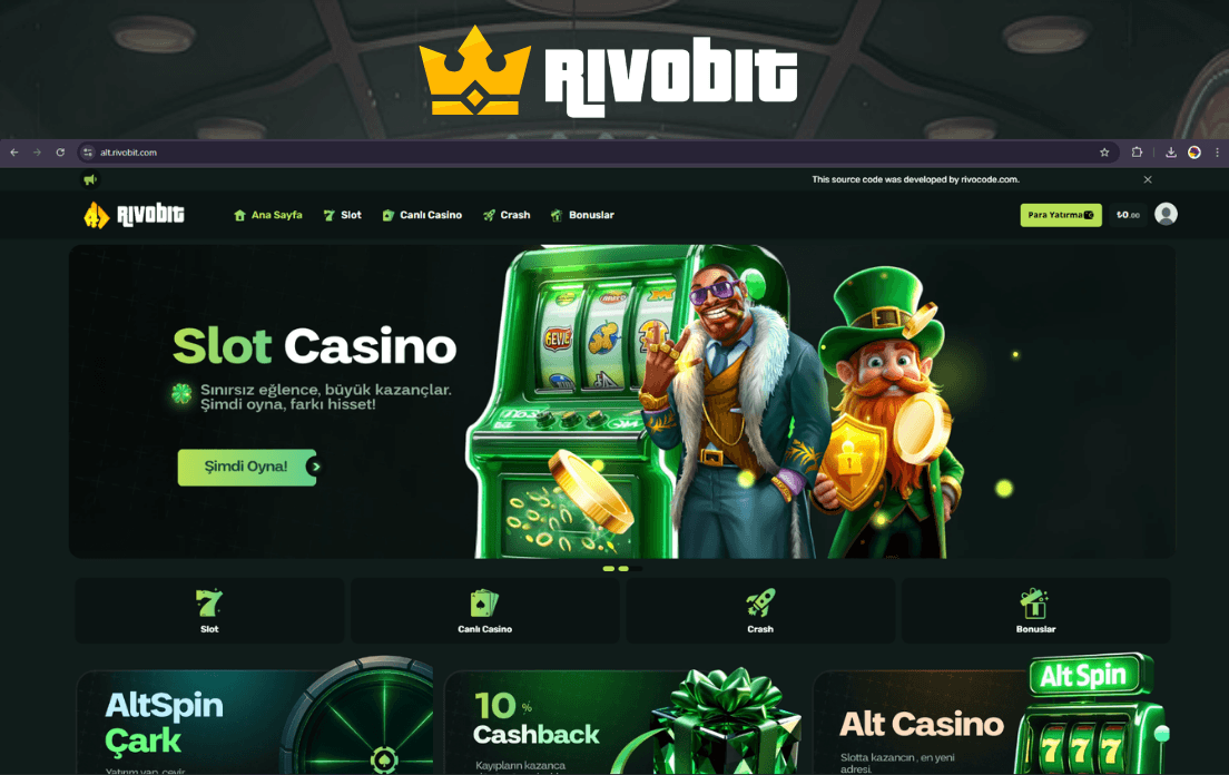 RivoBit – Advanced Crypto Casino & IGaming Platform Source Code