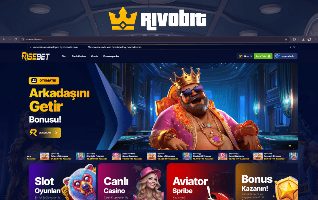 RivoBit – Advanced Crypto Casino & IGaming Platform Source Code