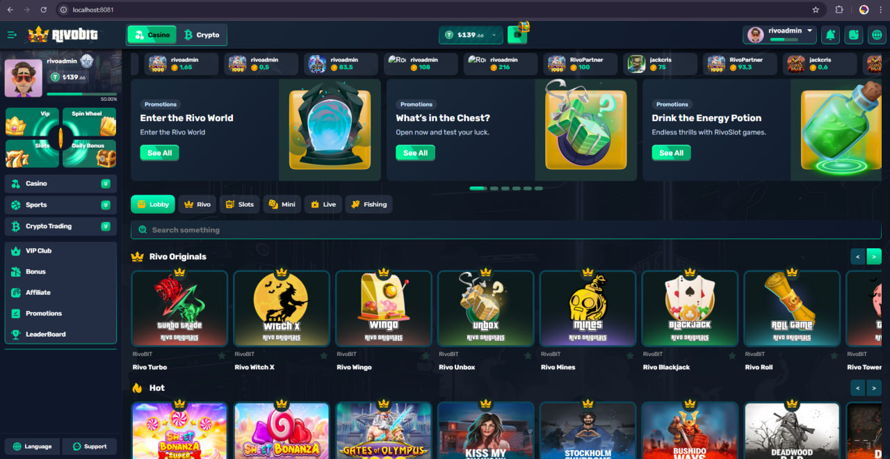 Rivobit 海外綜合 BC 源代碼新 UI 5